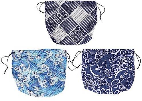 UPKOCH Bento-Tasche Mit Kordelzug Lunch-Einkaufstasche Für Lunchbox Snacks Obst Und Sandwiches Tragbare Aufbewahrungstasche Für Schule Büro Picknick Und Outdoor 10.63X9.45X0.20In 3 Stück