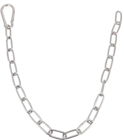 ABOOFAN Gym Cable Attachments, Pull Down Chain Accessory Pull Down Bar Fitness Extension Chain Pull Down Weight Machine AccessoriesPulley System, Silver, 60X0.4X0.4cm (UB3ZP259OY13B14SI2)