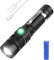flintronic LED Torch Rechargeable, Mini Clip Torch with 1x18650 Batteries, CREE-T6 Super Bright 1200 Lumens, Lightweight Waterproof 4 Modes, Zoomable Flashlights for Outdoor Camping Hiking Emergency