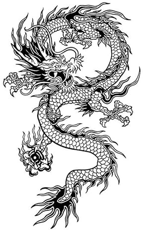 Autocollant De Tatouage Temporaire Dragon À Base De Plantes Tu Com 5 Pièces Grande Image Simulation Étanche Tatouage Longue Durée Pour Hommes Et Femmes