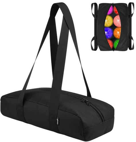 Cosmos Bocce Sets Carry Bag Bocci Storage Organizer Bag for Holding 8 Boccie Balls, Portable Bocce Balls Tote Bag for Carrying Bocce Game Equipment to Backyard Lawn Beach (Balls NOT Included)(Small)