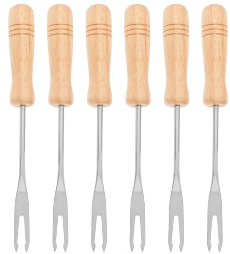 DRESSOOS 6 Piezas Tenedores Para Fondue De Acero Inoxidable Tenedor Para Mojar Y Mezclar Para Queso Chocolate Fruta Helado Aperitivos Barbacoa Y Viaje 4.92In