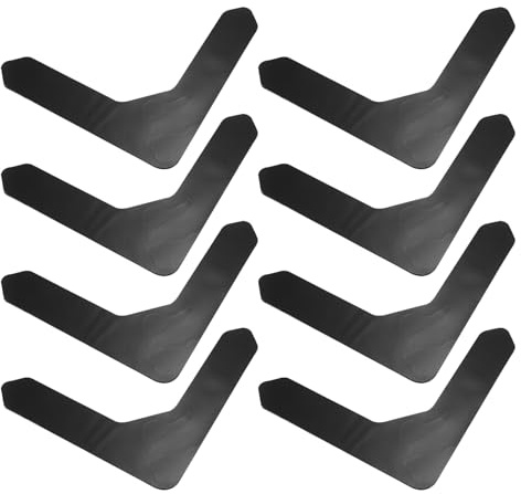 FRCOLOR Pegatinas Antideslizantes para Alfombras Negras Paquete de 8 Unidades Adhesivo Reutilizable y Fácil Instalación para Suelos de Cerámica Hogar y Oficina