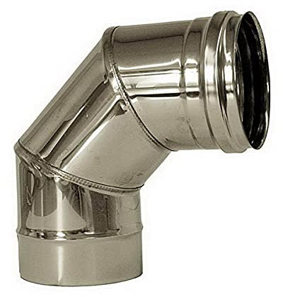 Coude 90 cheminée DN 80 tube inox 316
