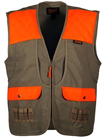 Gamehide Shelterbelt Mid-Weight Upland RipStop HUnting Vest (Large, Khaki/Orange)