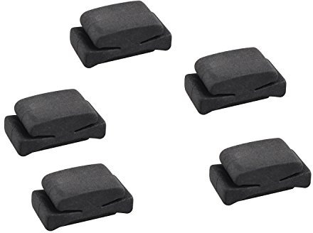 Futheda Plektrumhalter aus Gummi, zur Befestigung an Kopfplatte für Gitarre, Bass, Ukulele, Schwarz, 5 Stück