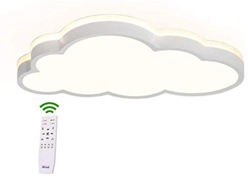 BEHWU LED Wolken Deckenleuchte, 360° Einstrahlung Decke, für Jungen und Mädchen Schlafzimmer Kinderzimmer Klassenzimmer Deckenlampe Wandleuchte (Dimmbar, Größe : 58 * 5.7CM 2880 Lumen)