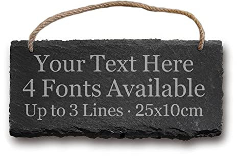 Garden Sign Engraved Slate Garden Signs and Plaques Custom House Signs Shed Sign Personalised Outdoor Decoration Man Cave Sign Personalised Signs for Outside Christmas (Any Text)