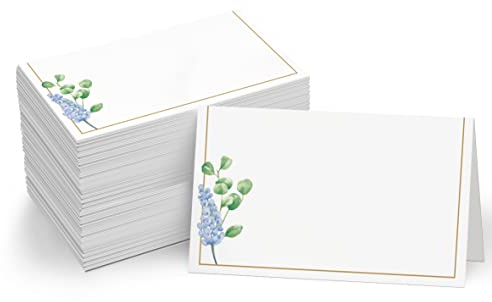 Lot de 110 petites cartes de placement vierges avec motif floral élégant et délicat pour mariage, table, dîners, réceptions (chacune mesure 5,1 x 8,9 cm)