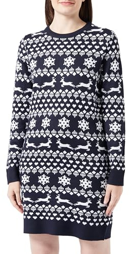 ONLY Damen Onlxmas Snowflake Ls Dress Cs KNT Strickkleid