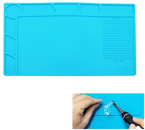 Reparatur und Lötmatte, 500℃ Hitzebeständig, Antistatische Silikon-Fußmatte, Arbeitsunterlage für Lötkolben, Reparatur Von Telefon Und Computer, Schweißen