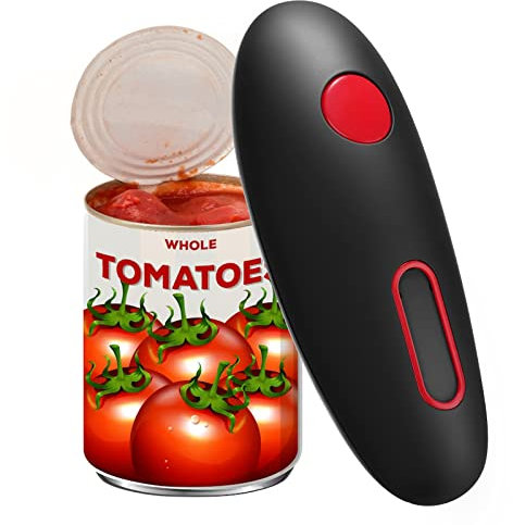 Abrelatas Eléctrico Automático Portátil - Un Solo Toque, Menos Esfuerzo Para Abrir - Herramienta de Cocina Para Manos Débiles, Personas Con Artritis, Ancianos, Restaurante