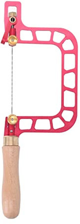 Laubsägerahmen Schnell Sauber, Gleichmäßiges Schneiden, Multifunktionale Drahtsäge für die Holzbearbeitung, Schmuck, Metall, Rot
