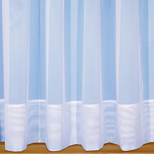 John Aird Sarah - Plain White Net Curtain With 7 Envelope Hem Base - Select Your Size (1.5 Metres Width, Drop: 36 (91cm))