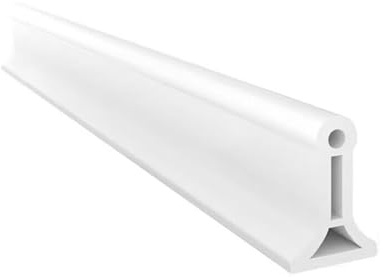 2M Schwallschutzleiste Dusche Selbstklebend Schwallschutzleiste Faltbare Duschtürschwelle Duschlippe Wasserstopper Dusche Wassersperre für Küche Toilette Duschabtrennung (Weiß)