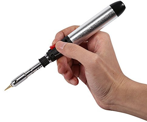 Soldador inalámbrico 4 en 1, mini antorcha de cocina, herramienta de antorcha de soldadura ajustable, kit de soldadura de antorcha de gas butano de butano kit de soldadura de joyería