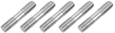 QUARKZMAN 5pz M8x40mm Vite a Doppia Estremità Filettata in Acciaio Inossidabile 304 per Manutenzione Domestica