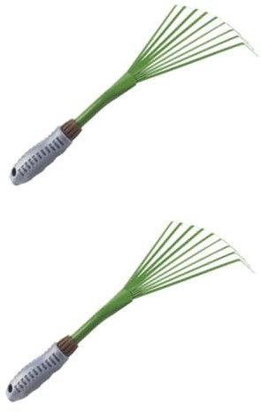 BESPORTBLE 2 Stück 9 Gartenrechen aus Metall Lüfterrechen Strandrechen Feder Werkzeug kleines Blatt gartenwerkzeuge gartengerät Haustier Rechenwerkzeug Gartenreinigungsrechen Eisen Greifer