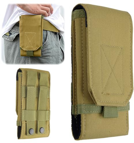 Funda Movil Cinturon para Móviles y 4,7-6,7 Smartphones Compatible con iPhone y Samsung Galaxy, Porta Movil Cinturon con Cinturón EDC, Impermeable - Adecuado para Deportes al Aire Libre y Trabajo