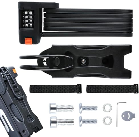 Cerradura plegable para bicicleta, resistente antirrobo, antirrobo, accesorios de bicicleta portátiles de alta seguridad para puerta, puerta, bicicleta