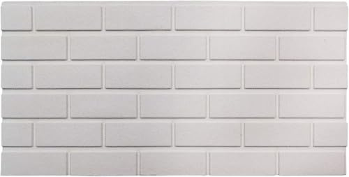 Pannello finto mattone bianco in EPS Resinato Misura 100x50 cm Spessore 2 Cm - MATTONE BIANCO - RETAIL BOX da 10 pannelli (sviluppano 5 MQ)