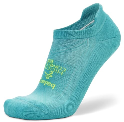 Balega Hidden Comfort Performance Calcetines De Correr Atléticos Para Hombres Y Mujeres (1 Par) - Ajuste Ergonómico, Acolchados, Transpirables, Punta Sin Costuras, Neon Aqua, Talla M (EU 40-42,5)
