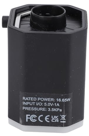 Mini pompe à air rechargeable portable 3,5 KPa Gonfleur avec lumière de camping pour jouets de piscine, tapis de camping, bateaux gonflables