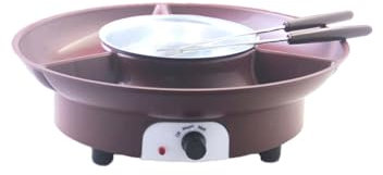 Set de fondue de chocolate, olla de fondue de queso para el hogar, práctico juego de fondue para festivales, bodas, picnics al aire libre TrG174 (A, talla única)