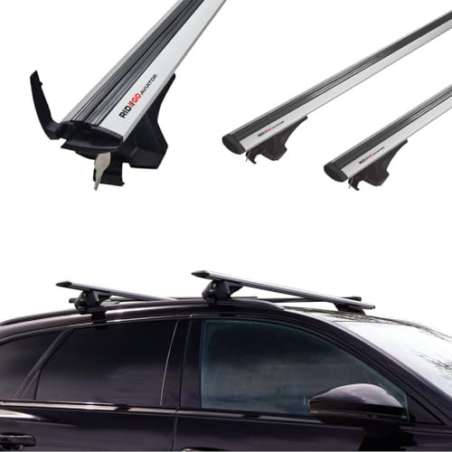 RIDIGO Dachträger für VW Passat B8 Alltrack ab 2015 mit geschlossener (integrierter) Dachreling Silber