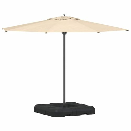 vidaXL Basis für Freischwinger-Sonnenschirm Schwarz, Moderner Cantilever-Ständer, tragbarer Sonnenschirmhalter für Garten, wetterfest, leicht aufstellbar
