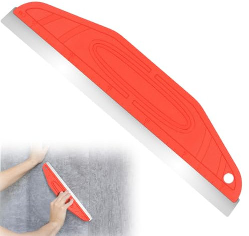 vsshe Farbverkleidungsschutz, Lackierschutz, 30,5 cm Farbschutz Schneidwerkzeuge, Vielseitiger Farbtapetenschaber aus Edelstahl, Mehrzweck-rechtwinkliges Werkzeug für Präzisionslackierung, Rot
