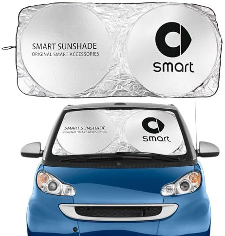 Auto Windschutzscheibe Sonnenblende,für Smart 453 451 450 Fortwo Forfour,schneller abkühlt Sonne schützt,Blockiert UV-Strahlen,Einfache Lagerung,für meisten Autos,SUVs