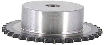 Piñón de cadena de rodillos dentados, piñón de transmisión de cadena de rodillos n.° 35, 43 dientes, n.° 35-43T, paso de 3/8 for cadena de rodillos n.° 35H 06B sin orificios for tornillos de fijación