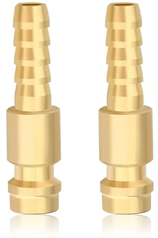 Brass Compressed Air Coupling 10 mm, 10 mm Compressed Air Quick Coupling Compressed Air Accessories, DN10 Compressed Air Coupling Quick Coupling Plug Nipple, Brass Hose Connector Coupling Socket Hose
