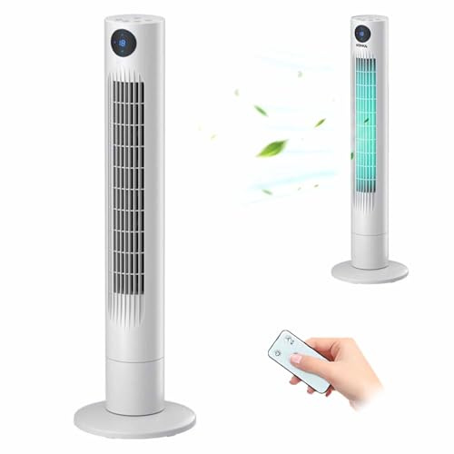 PPLDABNK Ventilatore A Torre Con Timer Digitale Da 12 Ore, Telecomando, Oscillazione Di 90°, 3 Modalità Di Raffreddamento E Display Digitale Intelligente, Ventilatore Elettrico Silenzioso,90cm