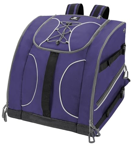 Expansea Sac à Chaussures de Ski Imperméable 55L Casques Chaussures de Snowboard Sac à avec Compartiment pour Casque - Sac à Dos de Sport Léger pour Skis, Camping