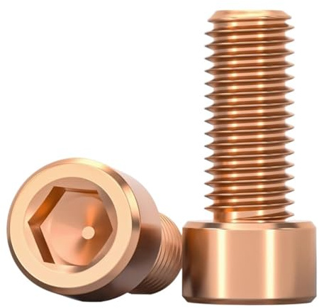 5-10 Stück DIN912 T2 Kupferschraube M2 .5 M3 M4 M5 M6 Sechskant-Inbuskopf-Maschinenschrauben(12mm(L),M4 10pcs)