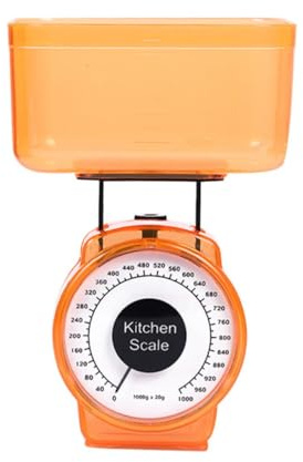 TOGEVAL Bilancia da Cucina Meccanica Plastica Leggera Portatile per Alimenti e Dolci Strumento di Pesatura Preciso per Spezie e Dessert Colore Casuale Colore Casuale