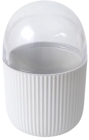 Didiseaon Apothecary Jars Makeup Cotton Box: Cotton Swabs Holder Swab Organizer White ABS Kitchen Counter Storage Dining Table Service Workshop Bench Layout Craft Project Setup