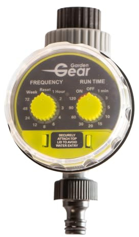 Garden Gear Automatic Watering Timer Single Outlet Water Irrigation Unit | Programmable watering schedules, Water-saving irrigation control, Convenient automated watering, Customisable run times
