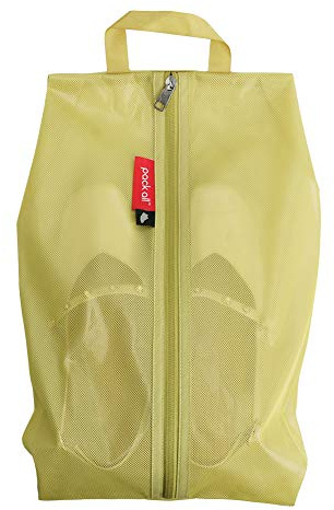 pack all Shoe Bag for Travel, Water-Resistant Shoe Pouch for Gym, Odor-Resistant Soccer Cleats Bag for Sport (Mustard, 1-Pack)