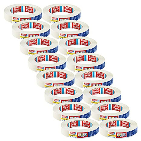 tesakrepp 4348 Standard - 16er Pack - Malerkrepp für einfache Malerarbeiten im Innenbereich - Malerband zum Abkleben und Abdecken - hellbeige - je 50 m x 19 mm