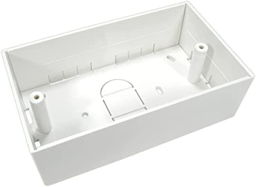 rhinocables Ethernet Back Box for Faceplate, Fits Wall Plate for Ethernet Cable Networking Sockets Surface Mount Box (1 PACK, 45mm)