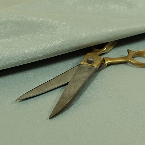 Tessuti per tappezzeria in ciniglia spazzolata tinta unita, di qualità, colore argento (campione 10 cm x 8 cm)