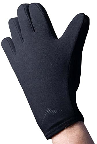 Brownmed Polar Ice Hot / Cold Handschuh - Therapiehandschuh - Unterstützung bei Arthritis, Fibromyalgie und mehr, Schwarz, L (Packung Con 1)