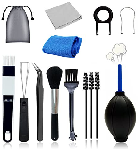 Ruikdly Cepillo de Teclado 12 Piezas Kit Keyboard Cleaner Cepillo Teclado Ordenador Limpiador Teclado Ordenador para Teclado Ordenador Computadora Cámara