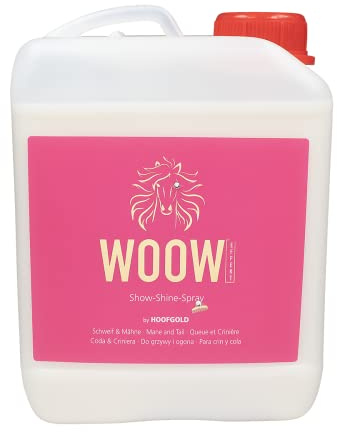 HOOFGOLD WOOW Show-Shine-spray I 500 ml sprayflaska I svansmönspray I pälsglansspray för hästar (2 500)