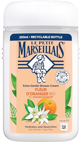 Le Petit Marseillais Extra mjuk duschkräm bio orange blomma, återfuktar och ger näring åt huden 12 x 250 ml