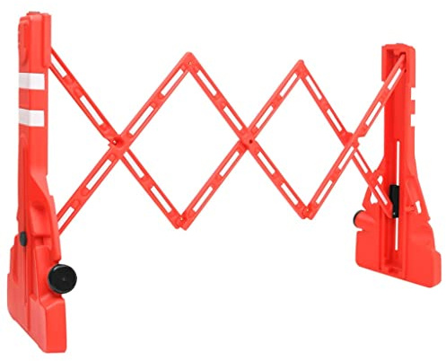 GuyAna Absperrgitter Faltbar Rot 210x50x105 cm TüRschutzgitter Ausziehbar Gitter Treppenschutz