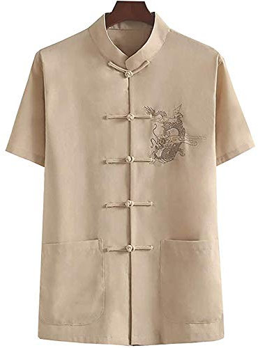 Tai Chi-Kleidung, bedruckt, für Männer, Frauen, Jungen, Damen, traditionelle chinesische Kampfkunst, Wing Chun, Boxen, Karate, Leinen, Taekwondo-Kleidung, Geschenk (AL) (B XL)
